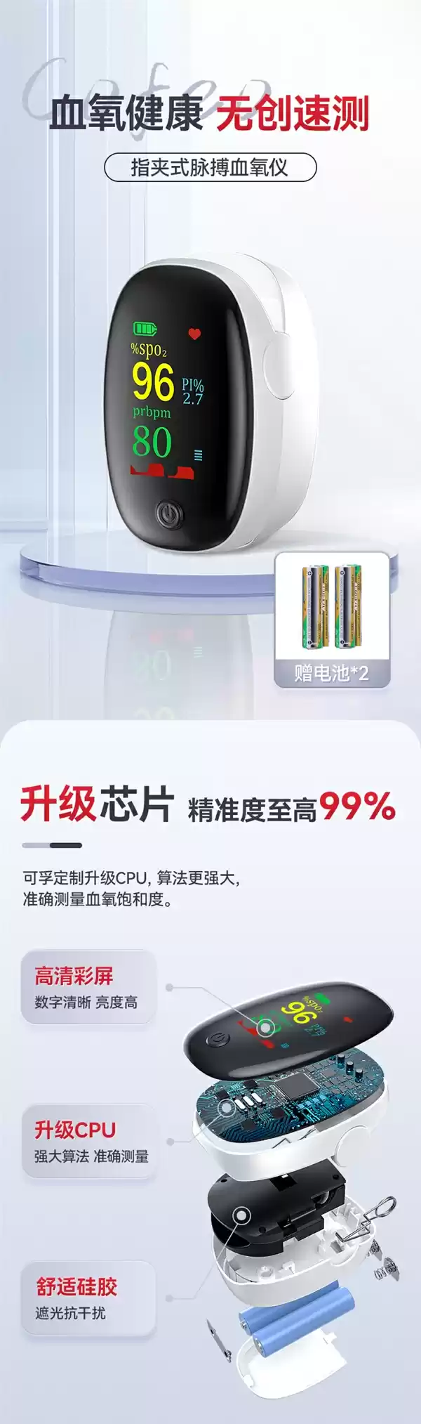 可孚血氧仪实物展示