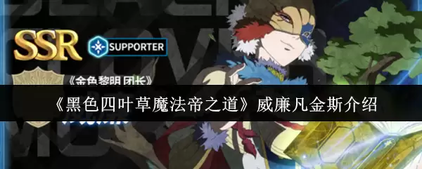 《黑色四叶草魔法帝之道》威廉凡金斯介绍