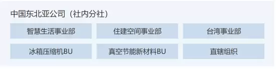 松下电器旗下“中国东北亚公司”现行组织架构