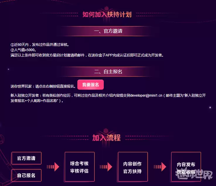 开发者类型选择