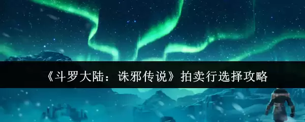 《斗罗大陆:诛邪传说》拍卖行选择攻略