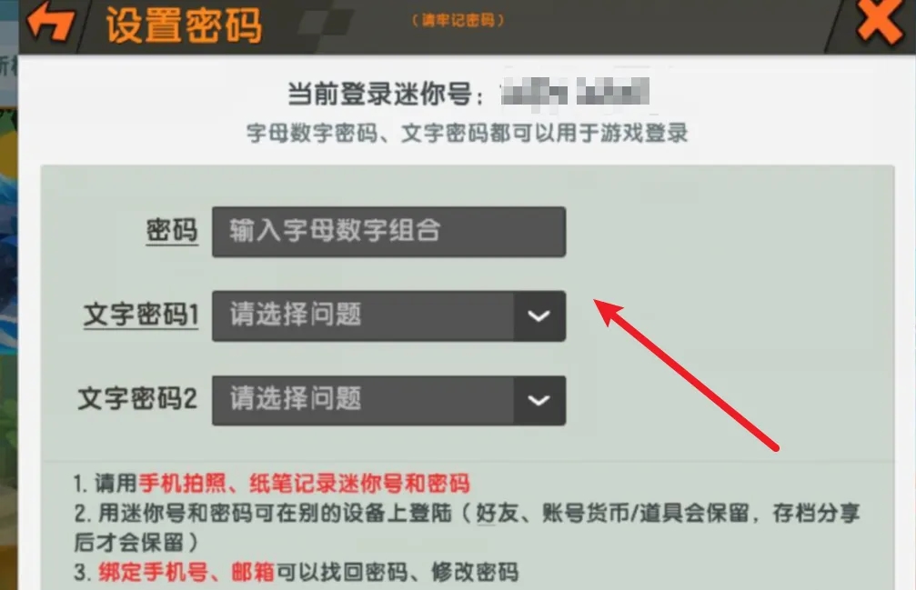 密码输入界面