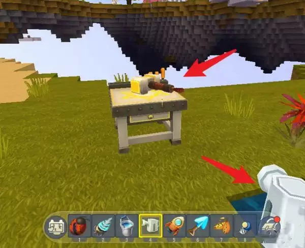 迷你世界花洒制作方法