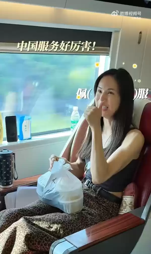 “小龙女”李若彤国庆点赞高铁外卖:特色美食直接送到座位