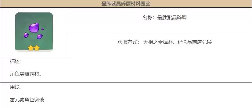 原神最胜紫晶碎屑怎么获得