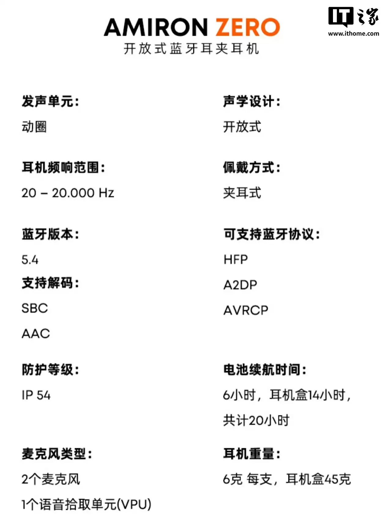 1799 元拜雅旗下首款耳夹式耳机 AMIRON ZERO 发售:12mm 动圈、20 小时续航