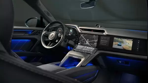 保时捷纯电卡宴官图发布:首次用上12.25英寸弧形曲面中控屏
