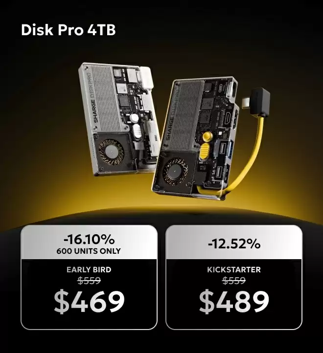 闪极推出“首款多合一移动硬盘”闪盘 Pro，集拓展坞、自带线于一体，内置散热风扇