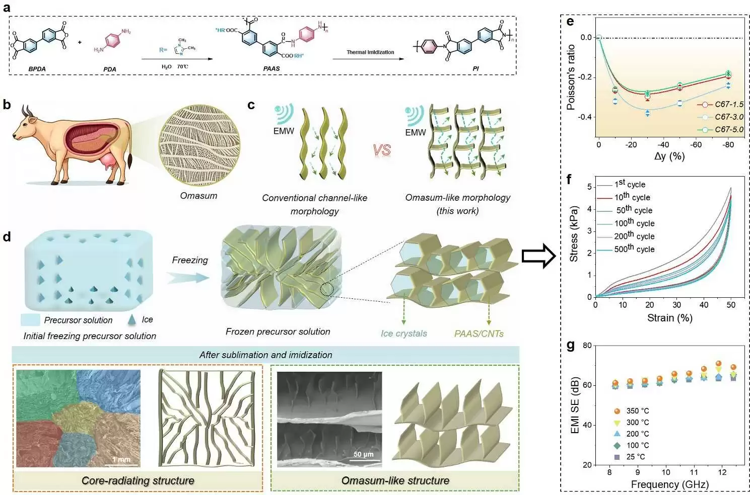中国科学院研发出超弹电磁屏蔽气凝胶，经 500 次压缩循环后结构稳定性仍达 98.2%