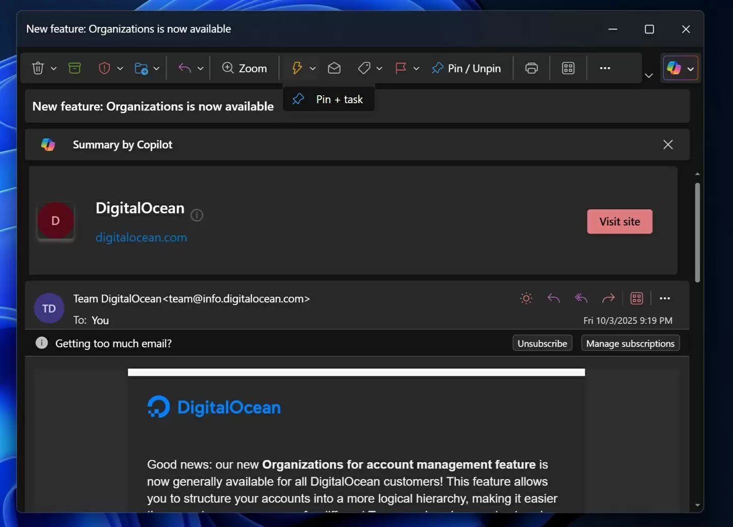 微软 Win11 版 Outlook 推送 9 月更新:定制铃声、邮件跳转等