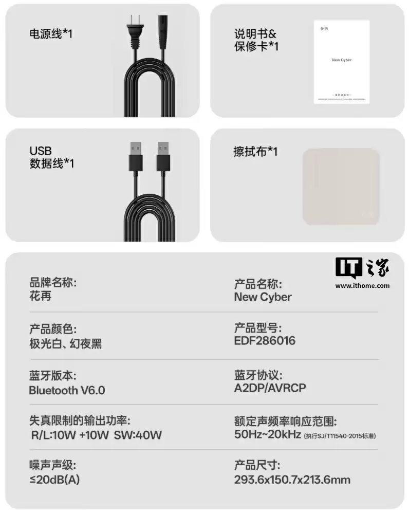 漫步者花再 NEW CYBER 蓝牙音箱开售:2.8 英寸彩色面板、35W USB-A / C 双输出接口,1499 元