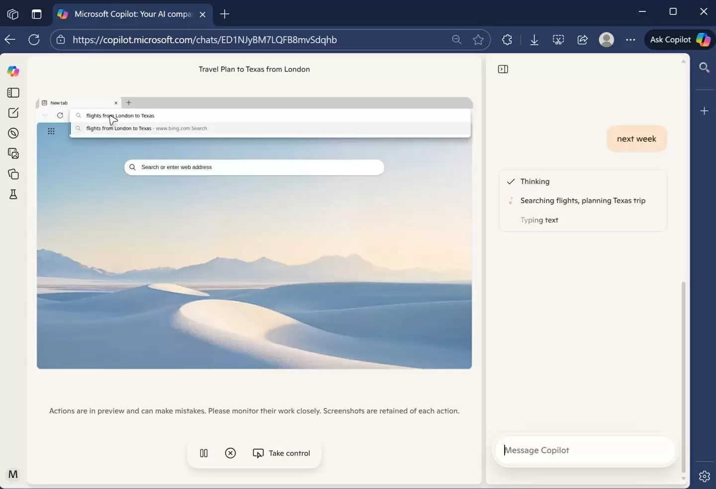 微软 Edge“浏览器操作”功能首曝：AI 扮演你上网，代操作点击、填表等任务