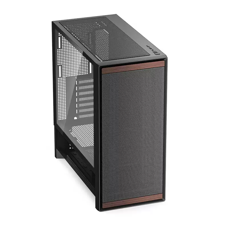 爱国者推出御风 F100 机箱：木纹饰板、十字风道设计，黑白双色售 199 元