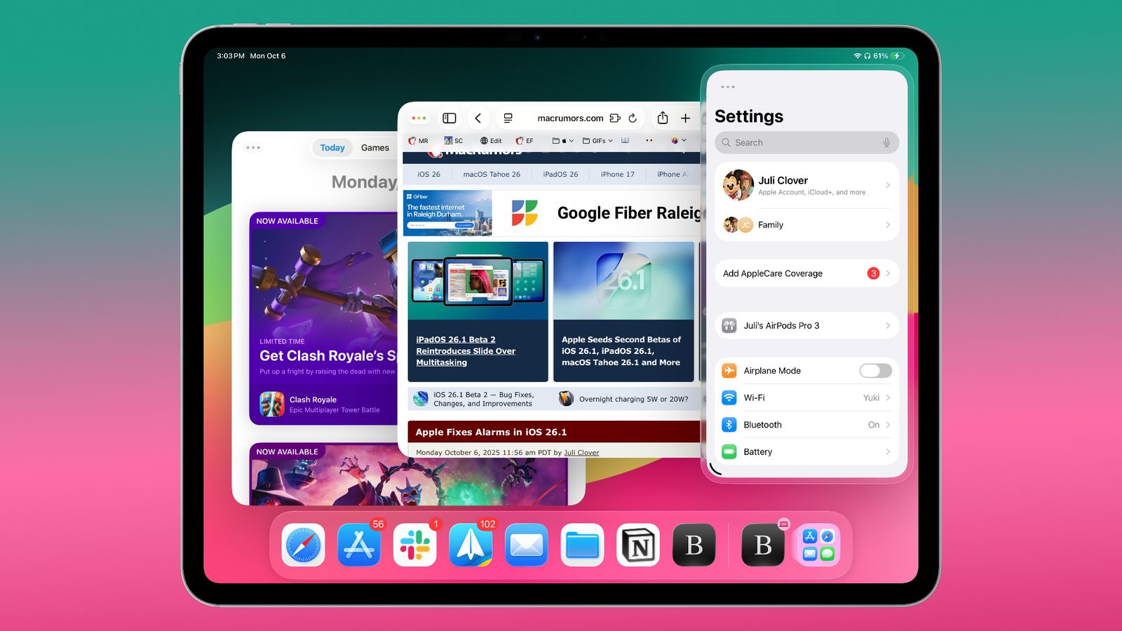 苹果发布 iOS / iPadOS / macOS 26.1 第 2 个公测版
