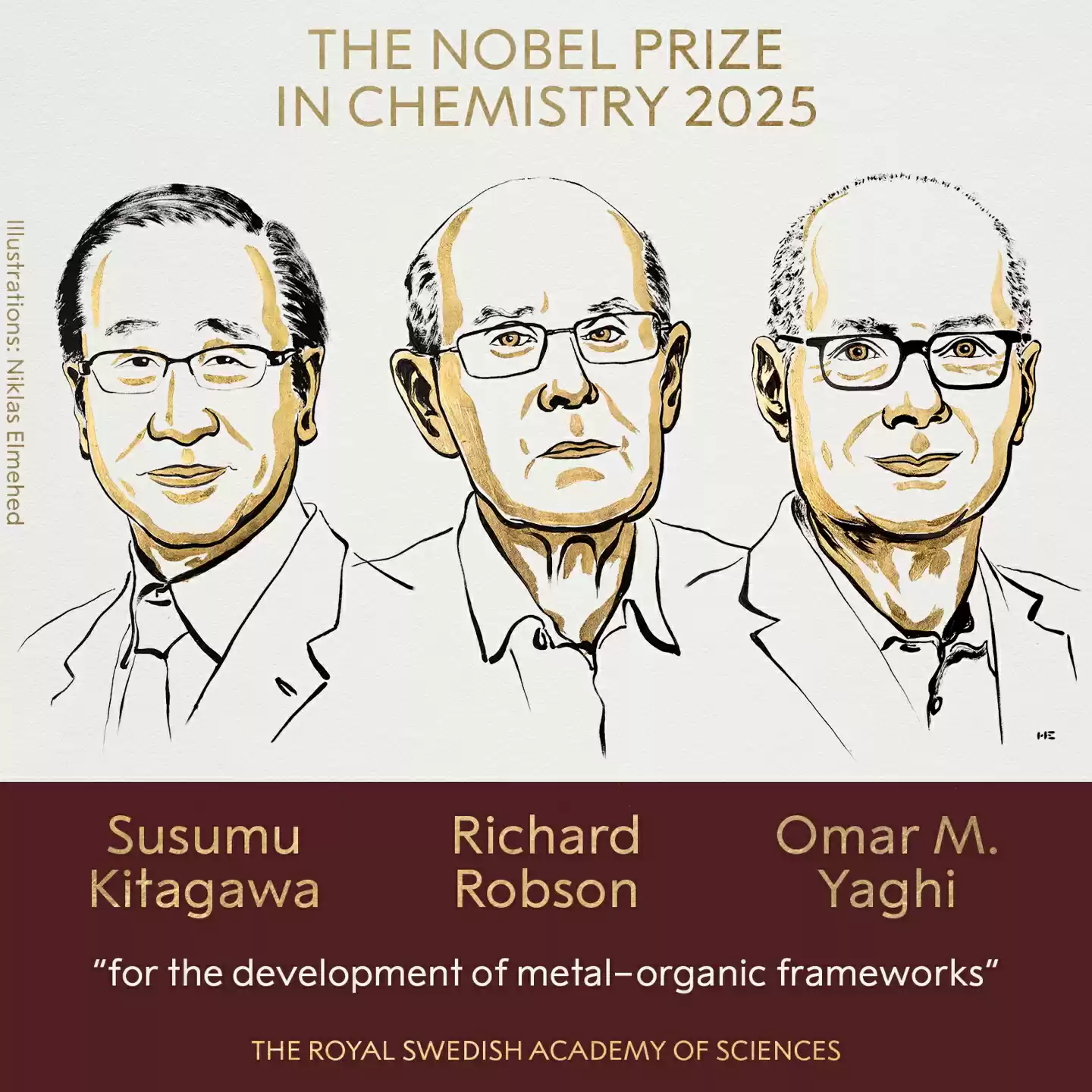 用分子造房子：2025 诺贝尔化学奖授予三位科学家，以表彰其对 MOF 材料的突破性贡献