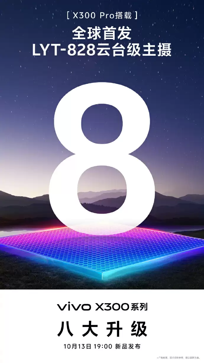 全球首发：vivo X300 Pro 手机搭载 LYT-828 云台级主摄
