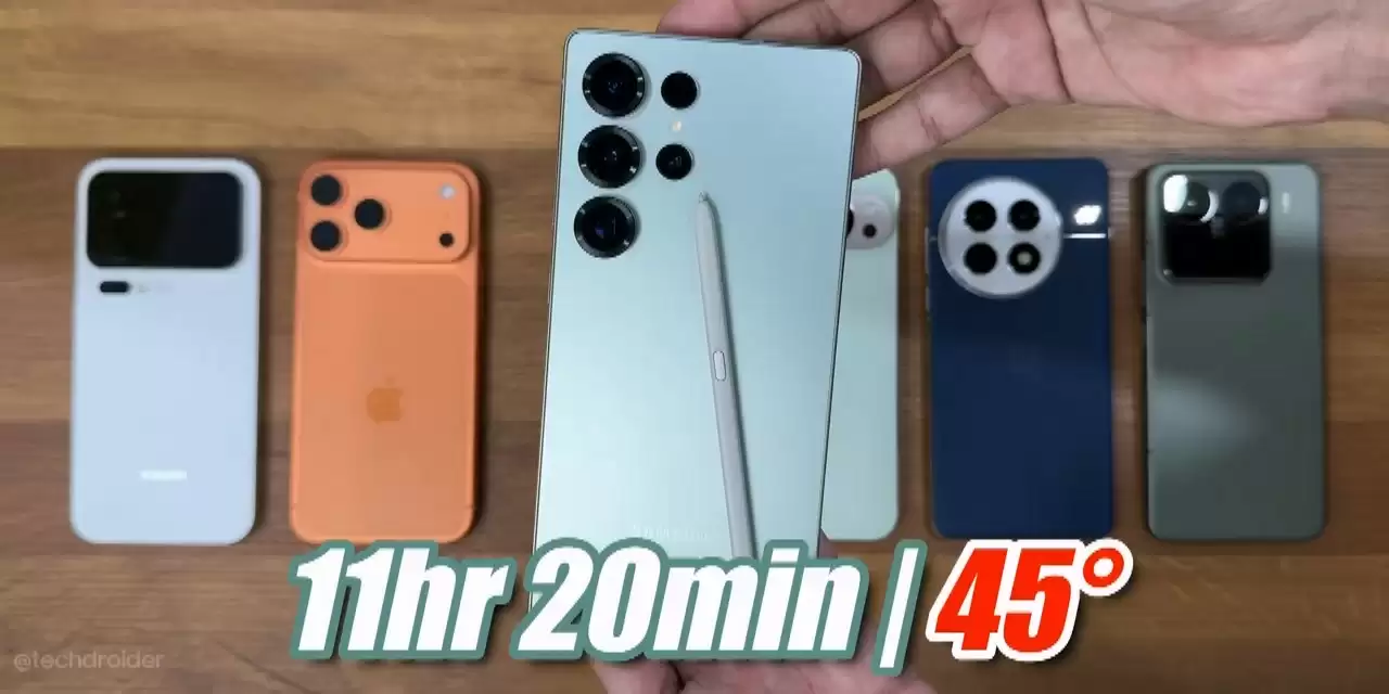 7500mAh vs 4823mAh:TechDroider 测试小米和苹果的“17 Pro Max”手机续航