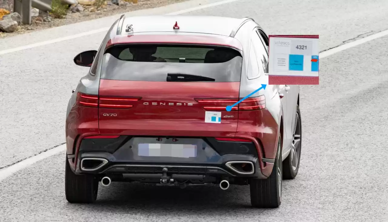 增程电动版捷尼赛思 GV70 SUV 路测图再曝光