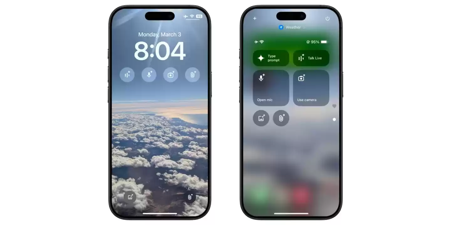Gemini锁屏小组件展示