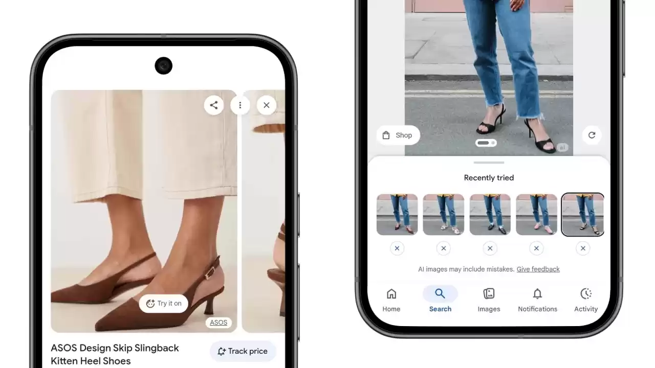 谷歌AI试穿功能上线，支持虚拟试鞋
