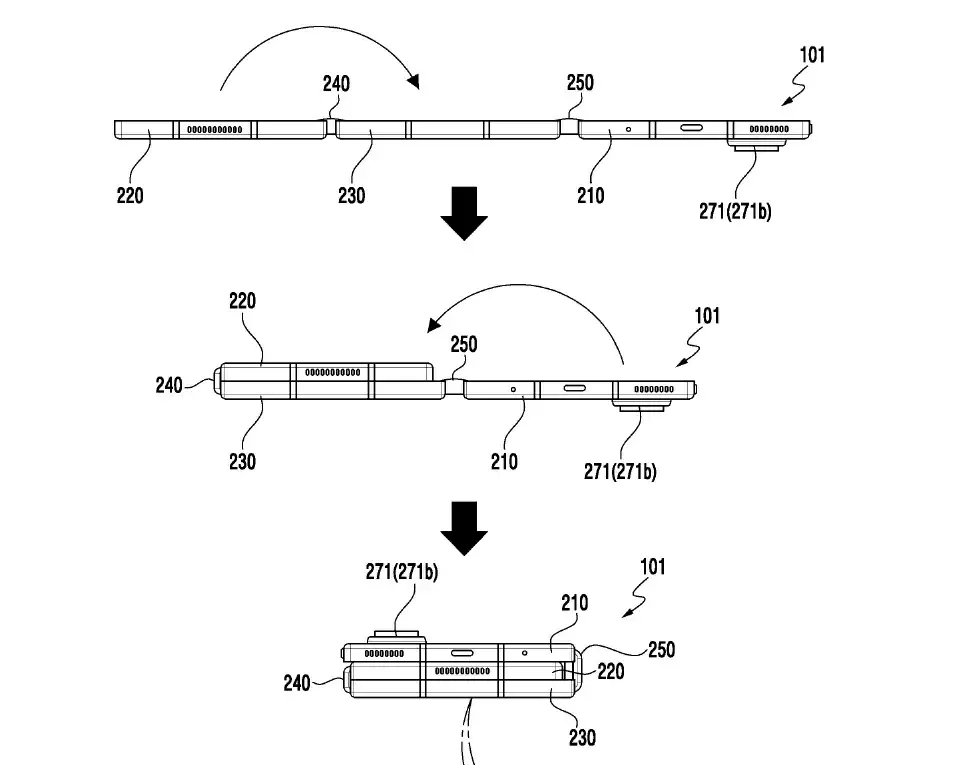 三星首款三折叠手机