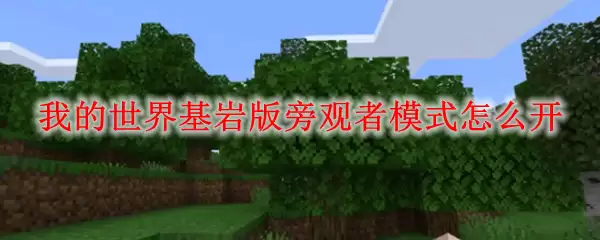 我的世界基岩版旁观者模式怎么开