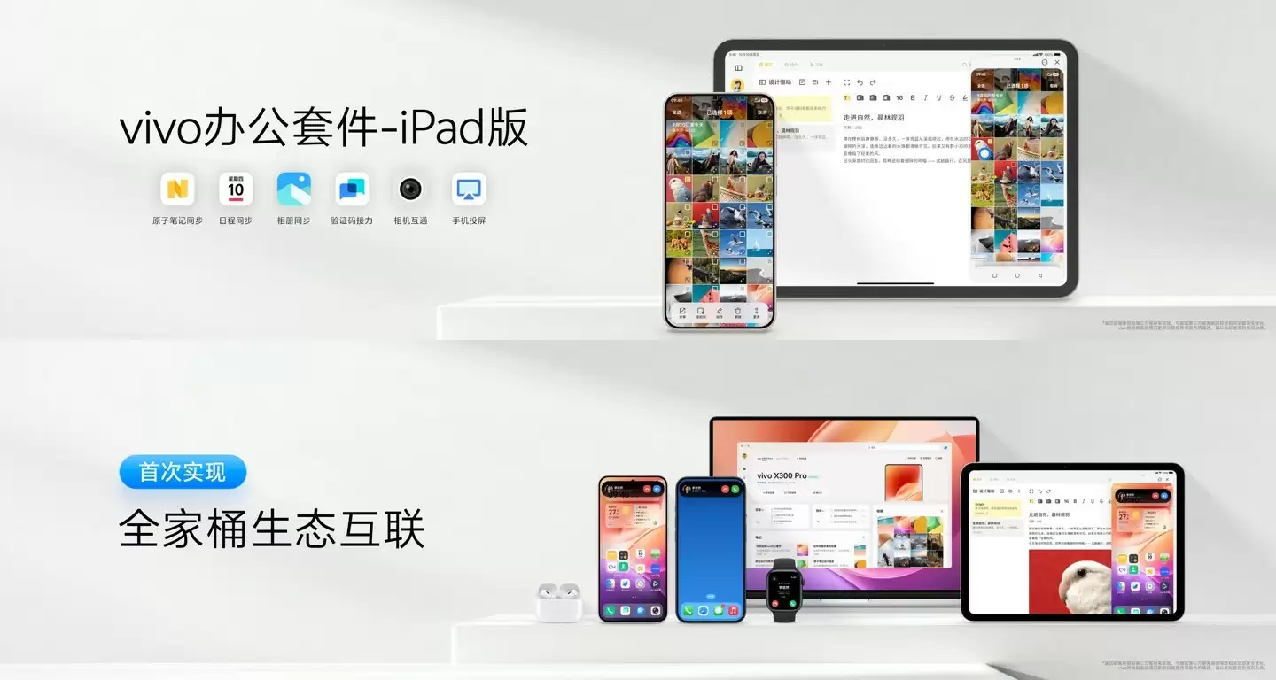 vivo办公套件登陆iPad实现跨生态无缝协同