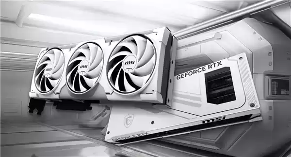 微星首款背插显卡发布：纯白、看不到一根线