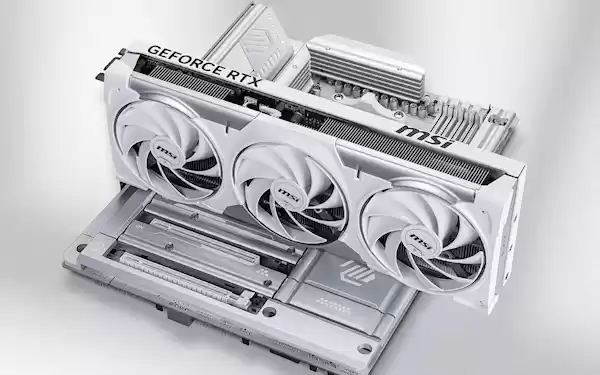 微星首款背插显卡发布：纯白、看不到一根线