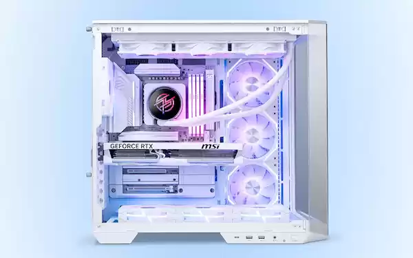 微星首款背插显卡发布：纯白、看不到一根线