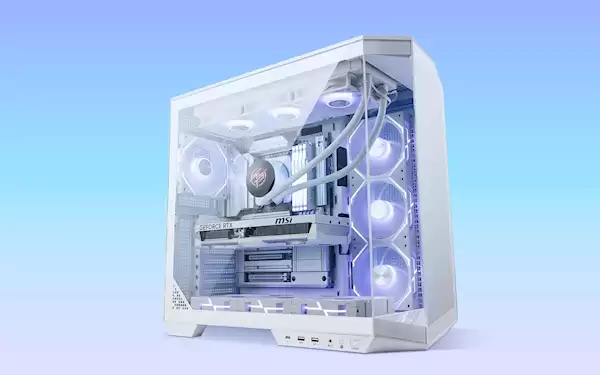 微星首款背插显卡发布：纯白、看不到一根线