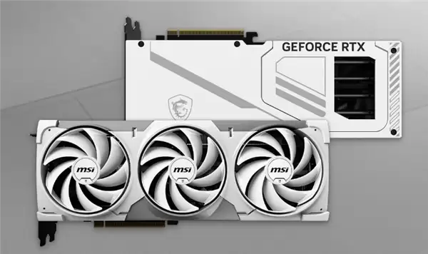 微星首款背插显卡发布：纯白、看不到一根线