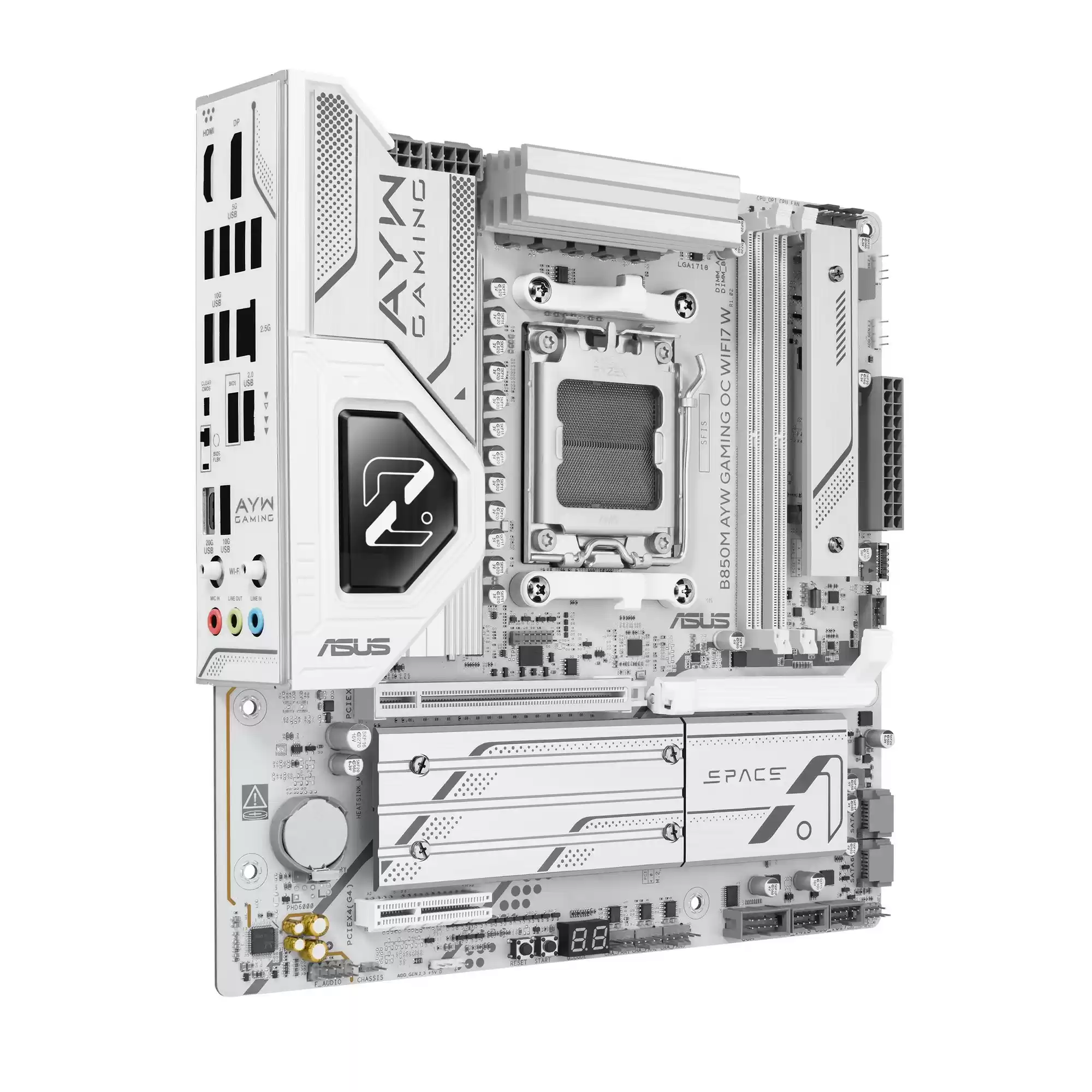 白色超频利器 华硕B850M AYW OC WIFI7 W主板预约！