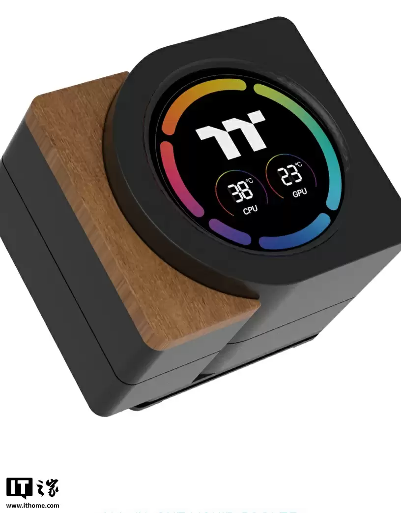 曜越推出钢影・木语 360 一体式水冷散热器:冷头数显屏带木艺装饰,279 元