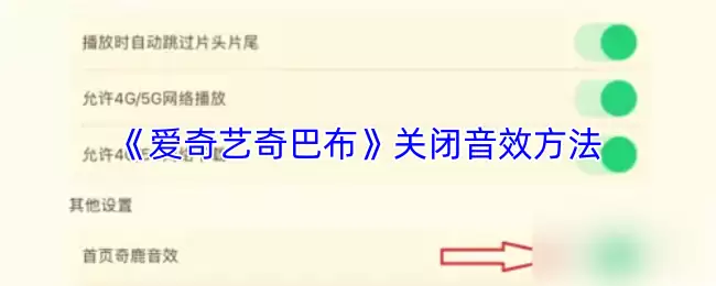 《爱奇艺奇巴布》关闭音效方法