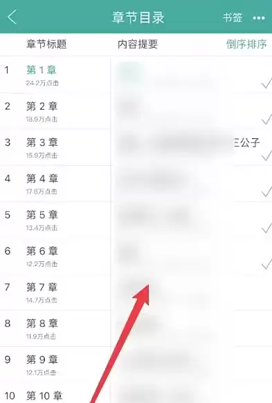 章节目录展示效果