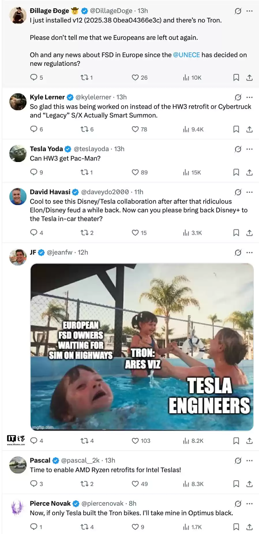 特斯拉与迪士尼合作引争议：车机更新引入电影《创：战神》未来摩托车