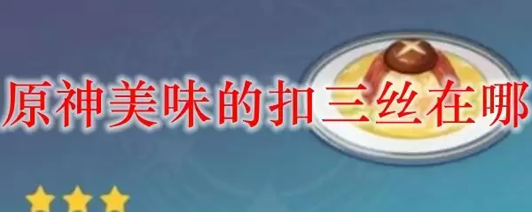 扣三丝制作指南