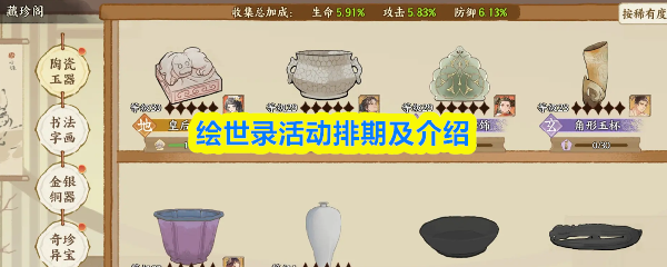 绘世录活动时间表及各期内容一览
