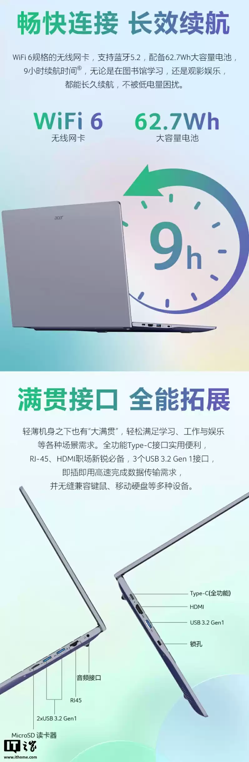 宏碁推出非凡 Go 16 AI 笔记本:Ultra5-125H + 32G + 1T,首发价 3899 元