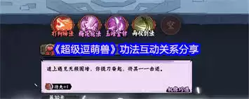 不同属性萌兽修炼示意图