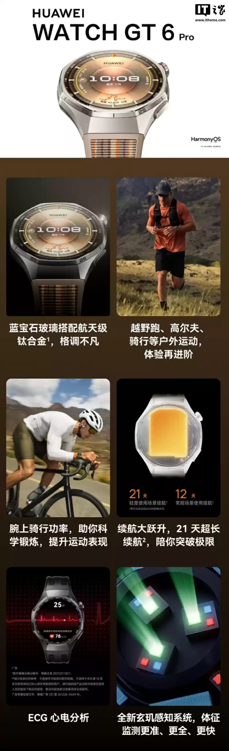首发价 2438 元起,华为 WATCH GT 6 Pro 智能手表预售