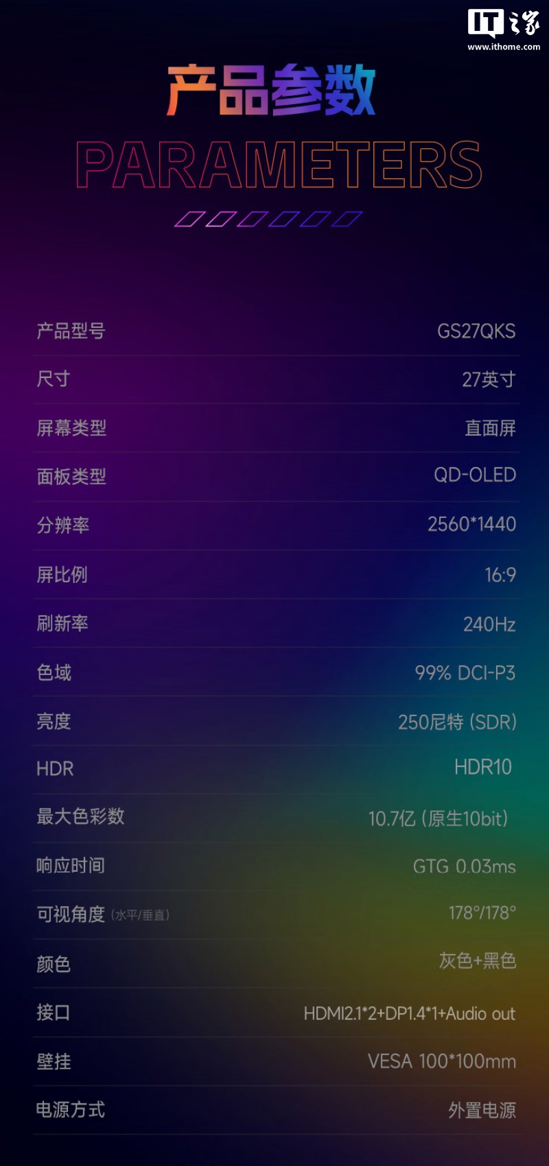 参数配置表