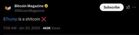 特朗普邀功比特币连创新高皆因特朗普效应！比特币杂志开喷TRUMP币