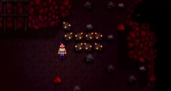 《星露谷物语》黄金矿石挖掘位置