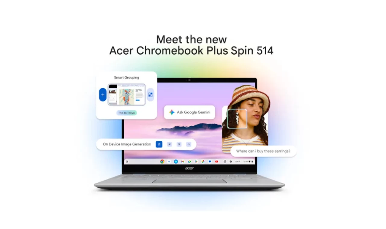 宏碁发布 Chromebook Plus Spin 514：搭载联发科 Kompanio Ultra 芯片，AI算力达 50 TOPS