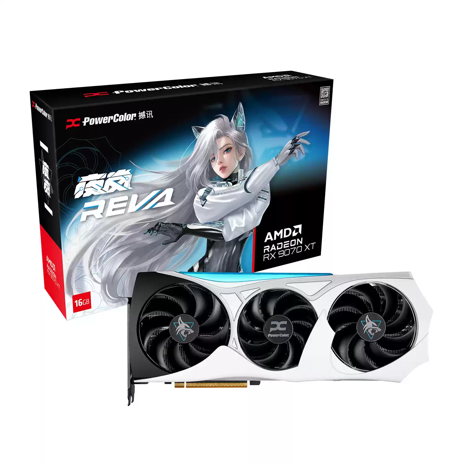 PowerColor 撼讯推出首款角色定制显卡暗黑犬 RX 9070 XT 夜岚，5199 元