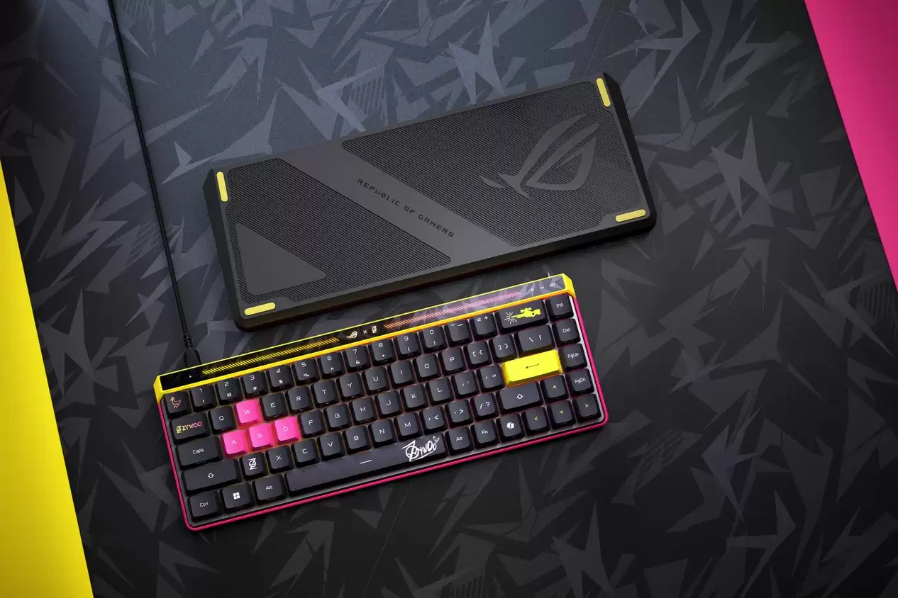《CS》选手Zywoo联名,华硕ROG推出特别版魔导士Falchion Ace HFX磁轴键盘
