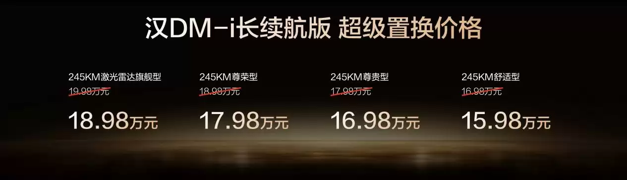 越级进阶!比亚迪汉长续航版上市,补贴后售价15.98万~20.58万元