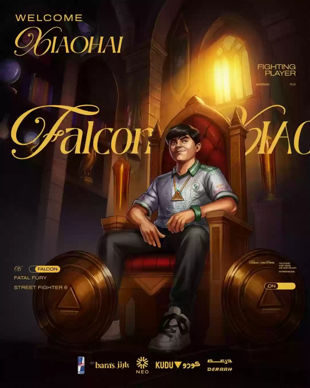 ‘小孩’曾卓君加盟沙特Falcons战队!与宿敌DCQ同队引热议,EWC冠军再掀风云 ‘小孩’曾卓君加盟沙特Falcons战队!与宿敌DCQ同队引热议,EWC冠军再掀风云